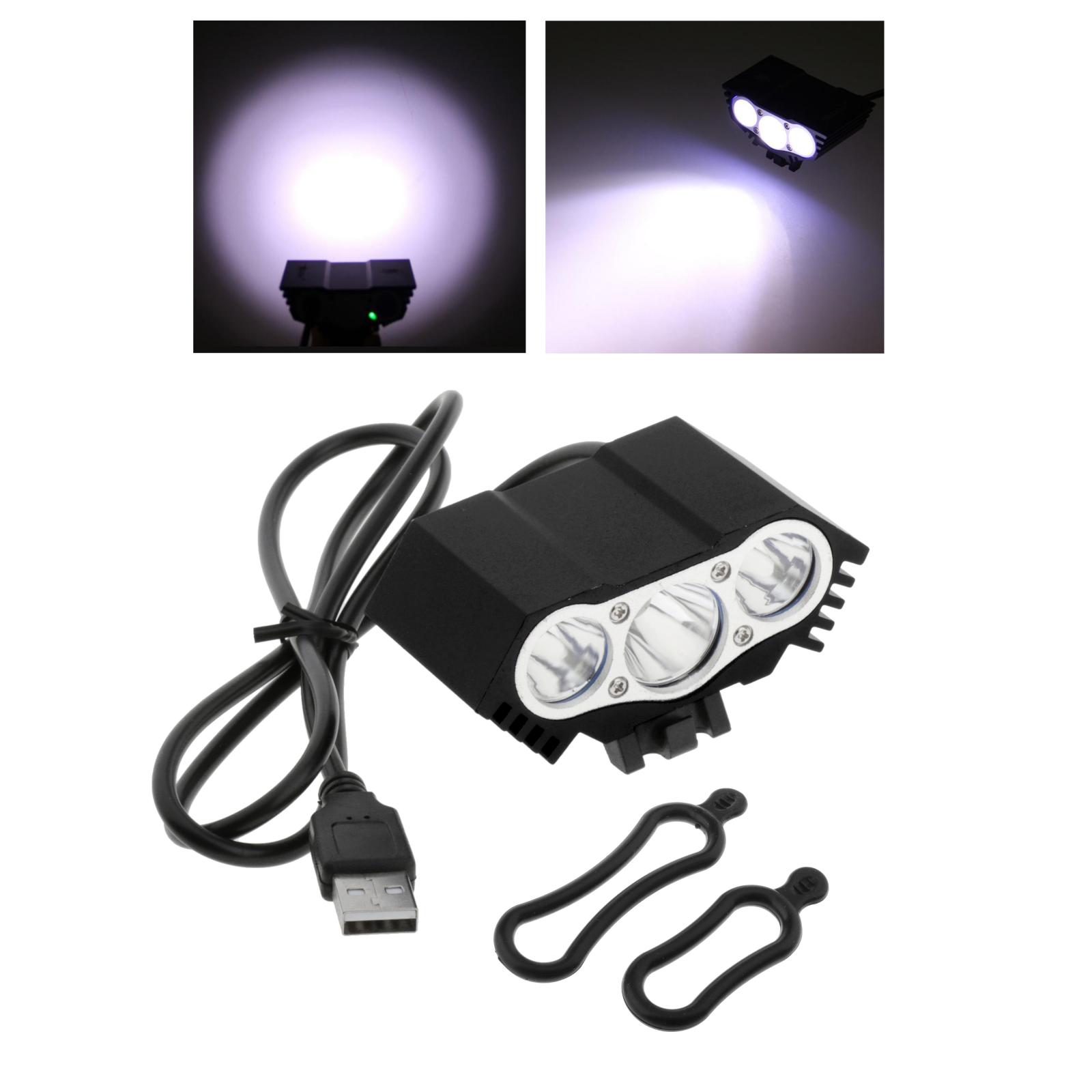 Alloy Bicycle Front Light USB Solid 3000 Lumens Bicycle Headlight Super