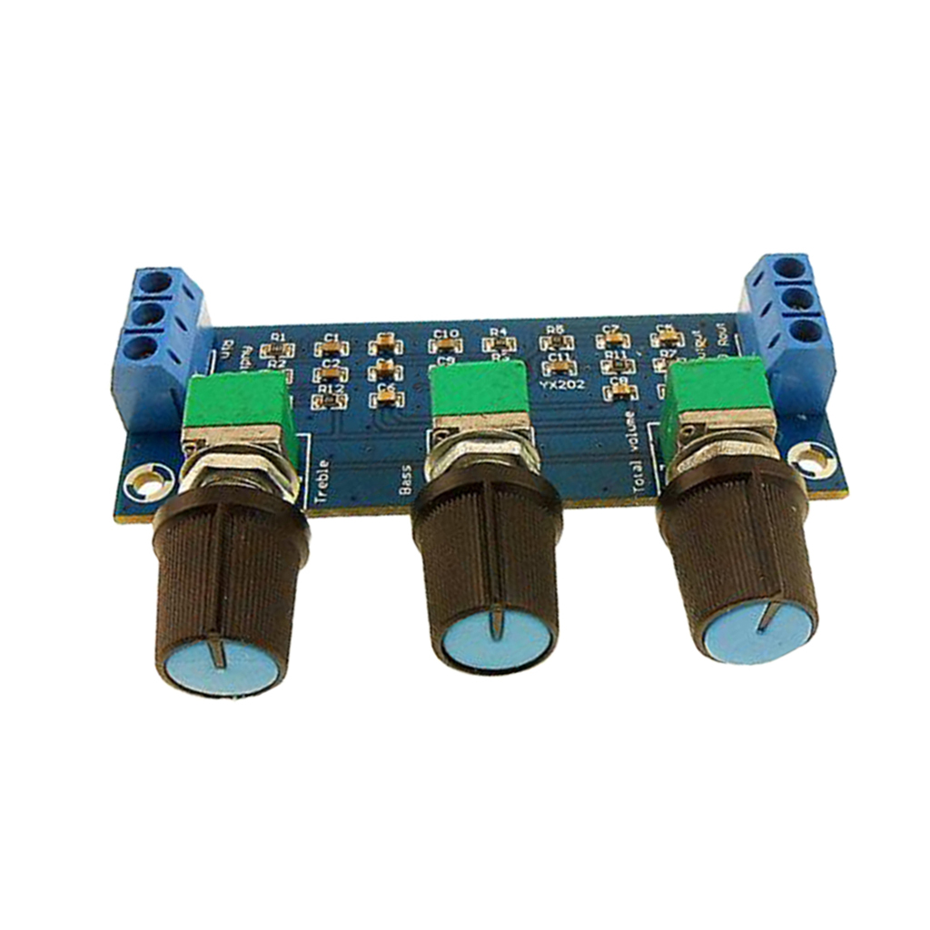 Amplifier Passive Tone Board Pre-amplifier Sound Adjustable Module 2-Channel