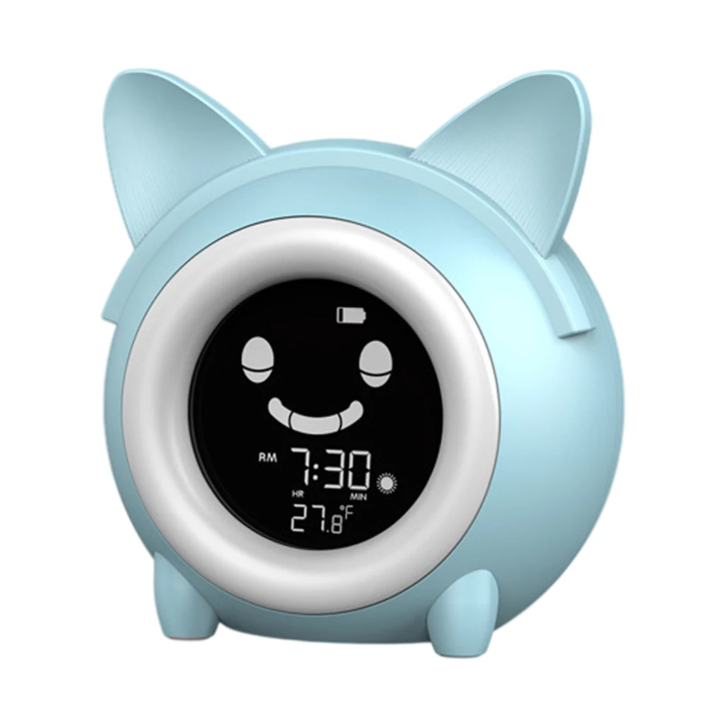 Bedside Digital Kids Alarm Clock Toddlers Sleep Trainer with Nightlight