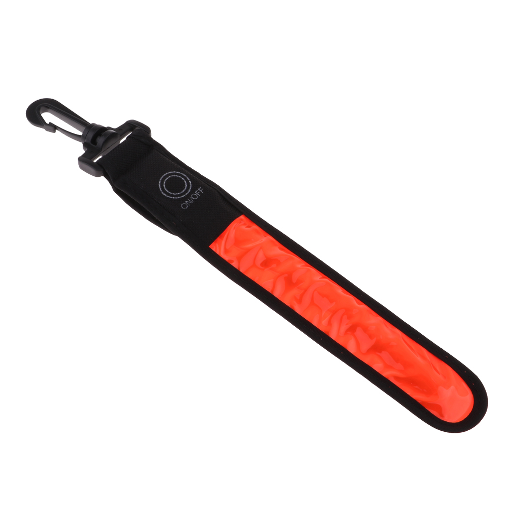 Backpack Reflective Strip Cycle Hiking School Bag Night LED Reflector Light for Outdoor Cyclists, Joggers, Students