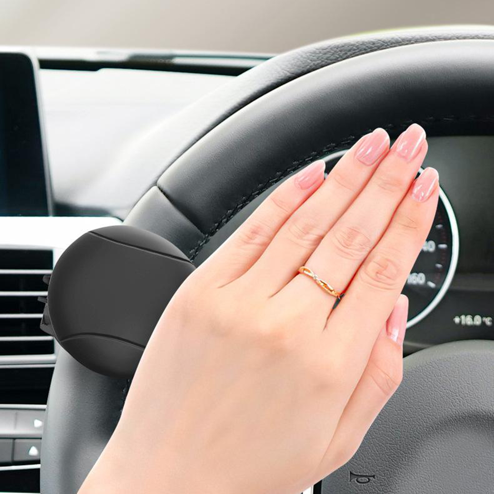 Silicone Power Handle Vehicle Steering Wheel Spinner Knob for All Cars Trucks Semis Golf Carts Suicide Power Handle Accessory