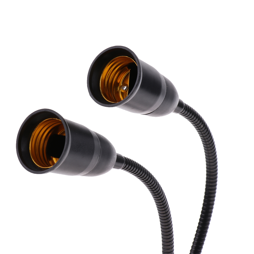 EU Plug E27 2-head Clip on Reading Light Base Desk Reading Lamp Socket