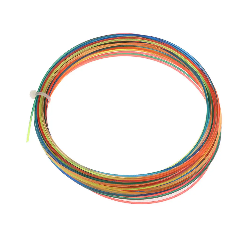 12m 1.3mm Racket String Reel for Tennis Squash Badminton Racquetball - Rainbow