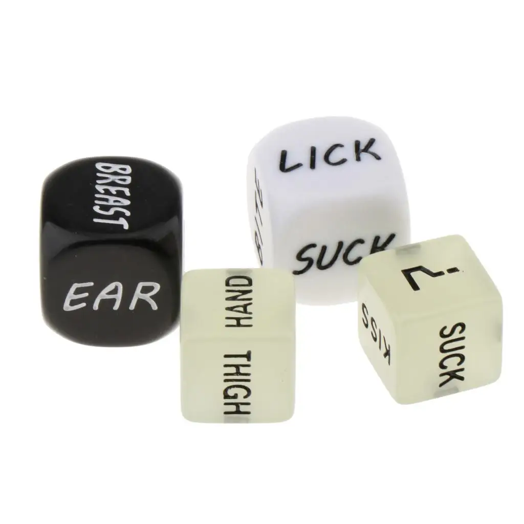 4 Pcs / Pack Lovers  Dice Games Fun Naughty Party Naughty  Aid