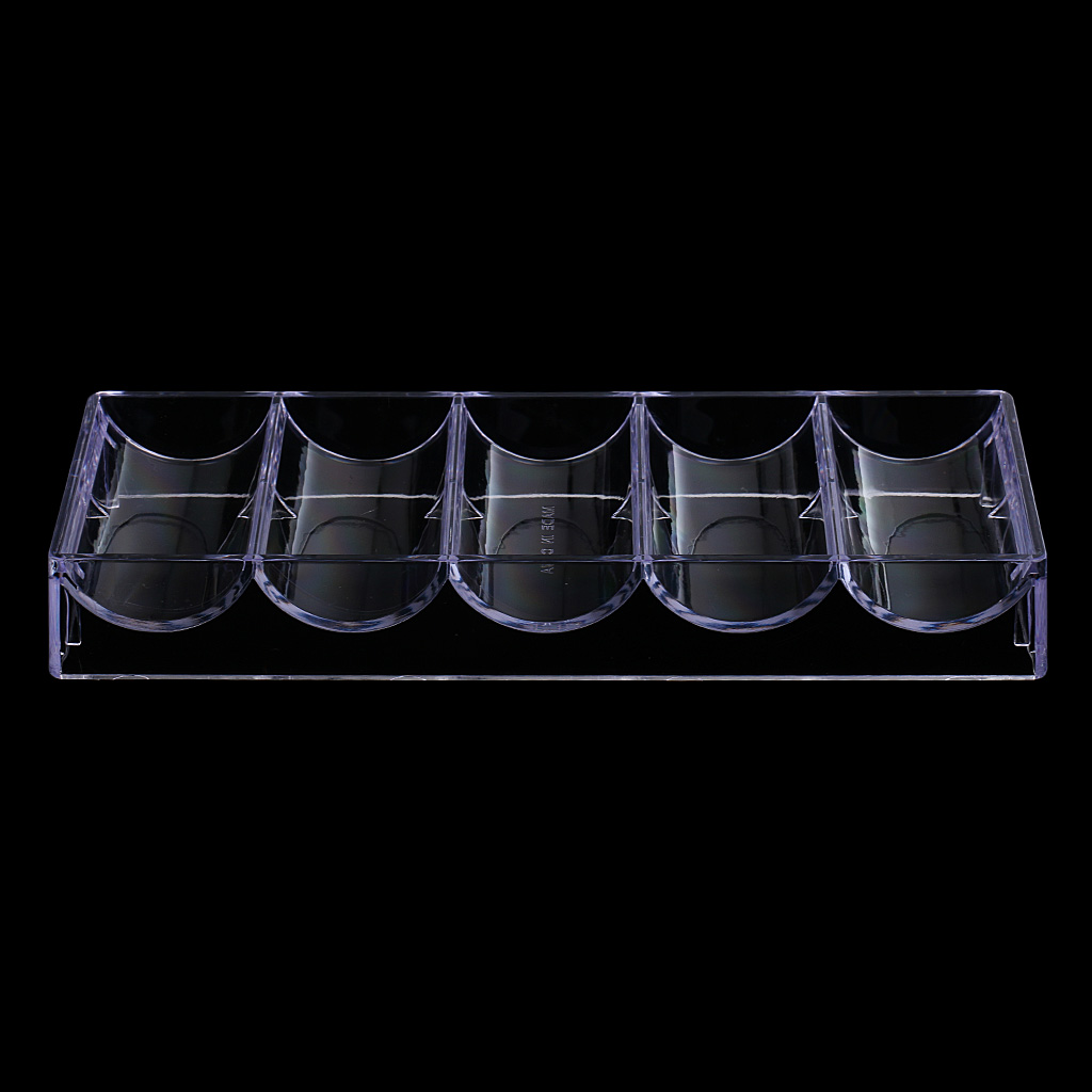 Acrylic Poker Chip Tray Case Container Stackable Professional Casino Game