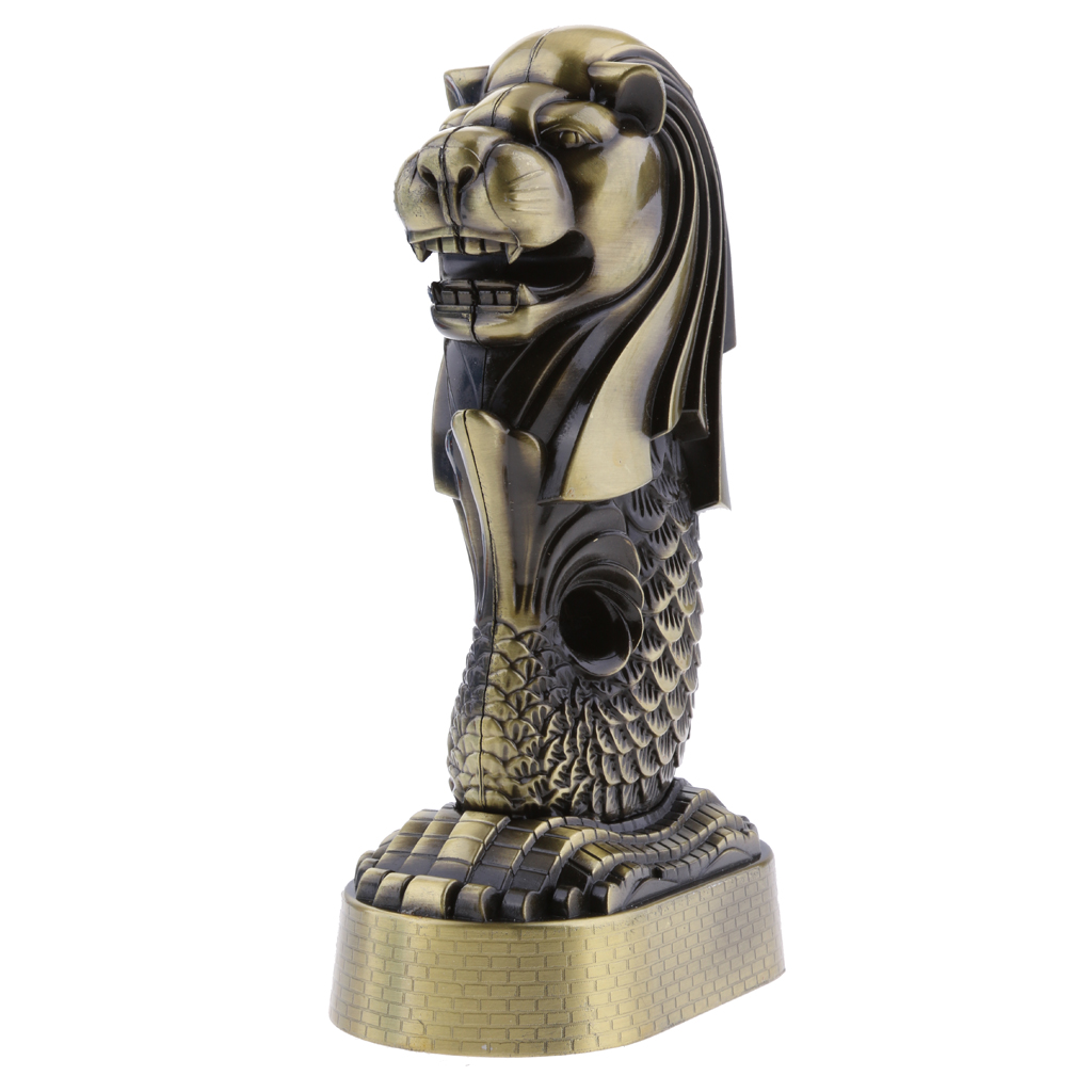Alloy Merlion Building Model Of Singapore Crafts Home Decor Souvenir Gift Desktop Ornament Travel Souvenir