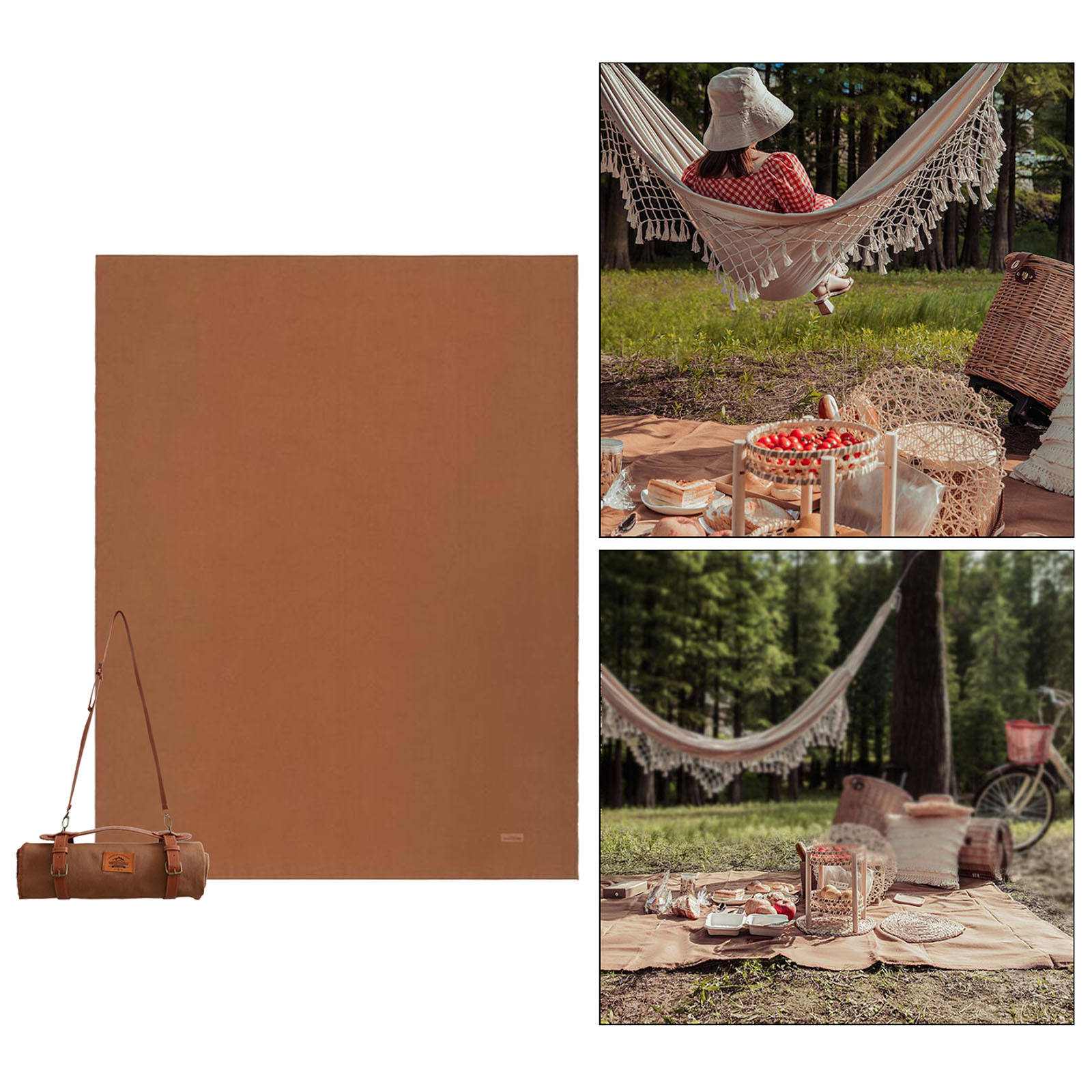 Picnic Blanket Portable Canvas Picnic Mat Ultralight Outdoor Camping Blanket Hiking Beach Blanket Mat Travel Mat
