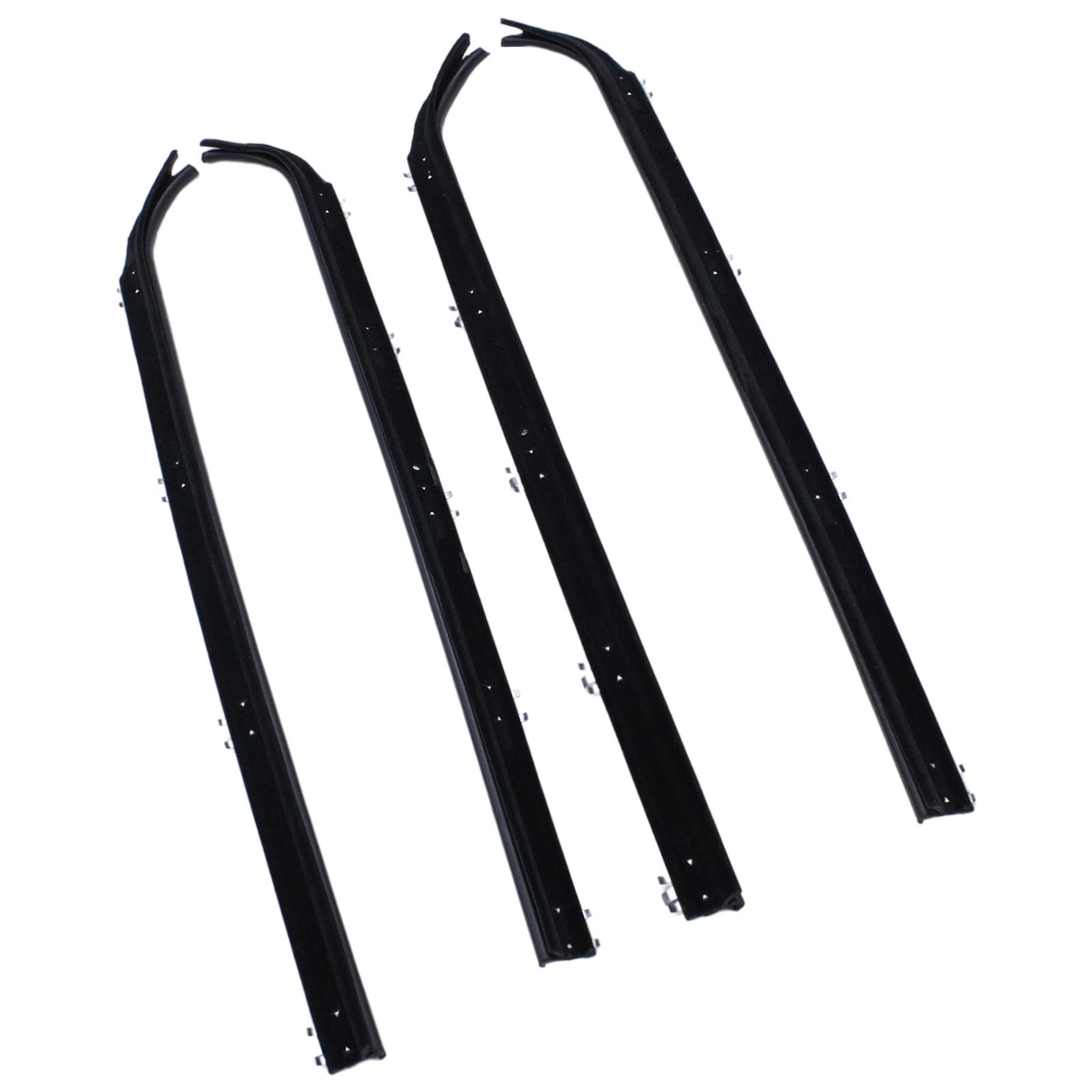 Set of 4 Car Window Sealing Strip Inner Outer Window Cleaning Felt for Ford Truck