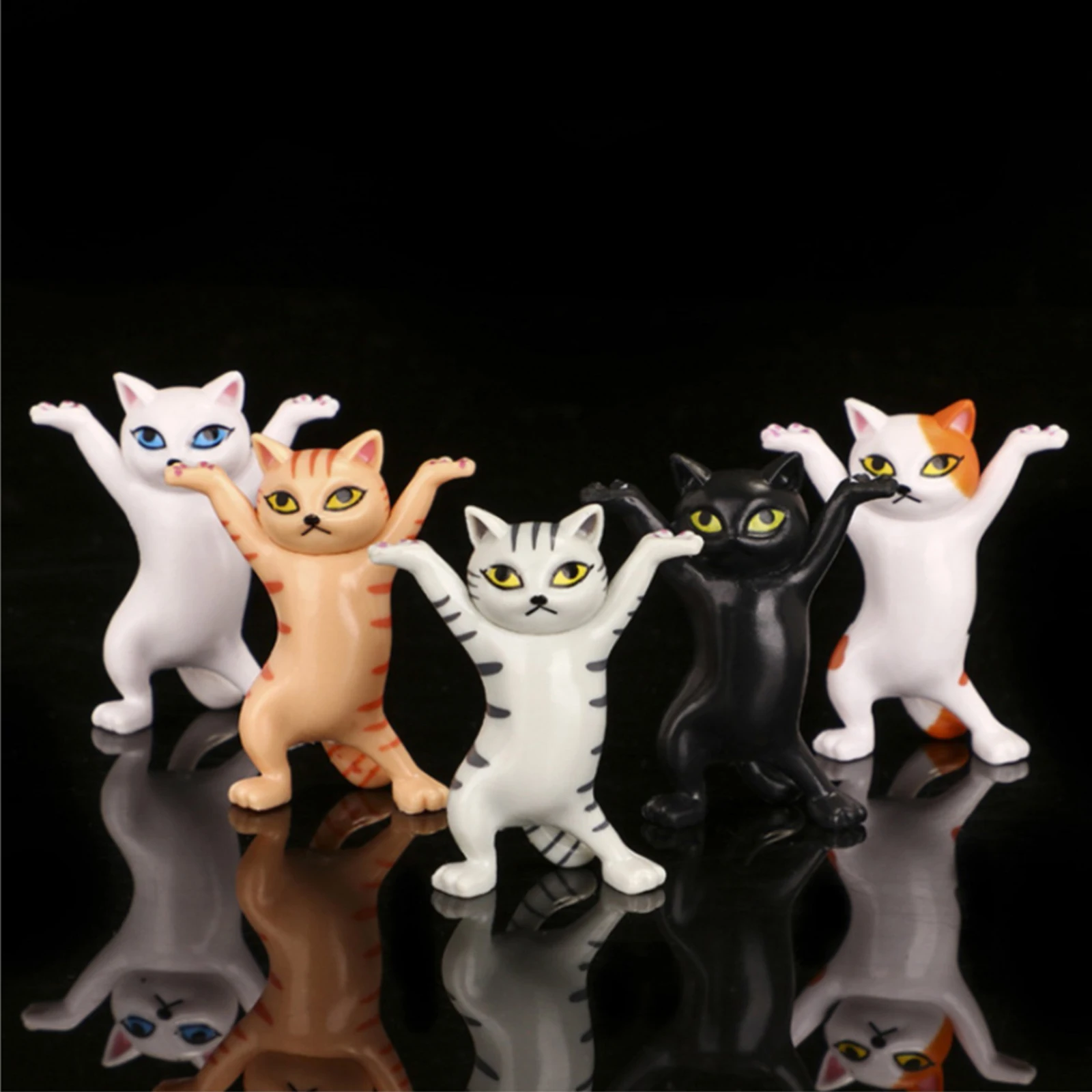 Cat Pen Ornament Kitty Bracket Sculpture Funny Gift Home Tabletop Decoration Cat Models Doll sunglasses holder Christmas Decor