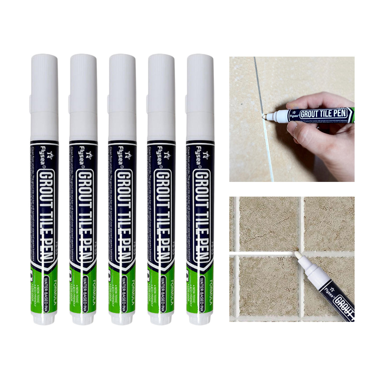 5x White Joint Pin Tiles Joint Color Counter Washbasin Repair Gap