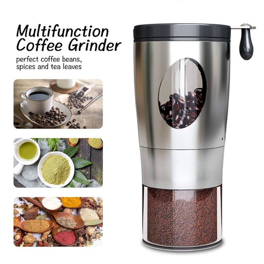 Portable Manual Coffee Grinder Professional Conical Ceramic Burrs Stainless Steel Grinder Easy to Clean for Home Travel Outdoor