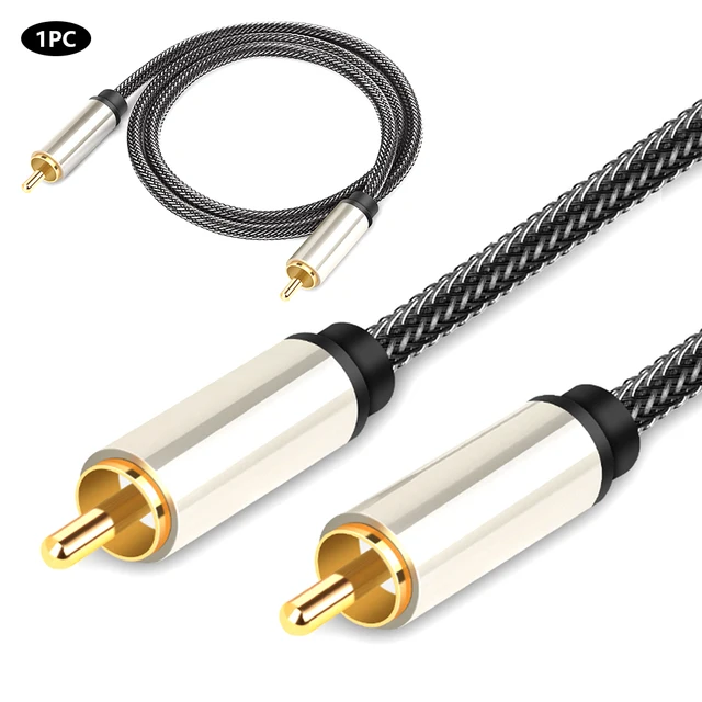 RCA To RCA Cable Digital Coaxial Audio Cable Male Stereo Connector For TV  DVD Amplifier Hifi Subwoofer - AliExpress