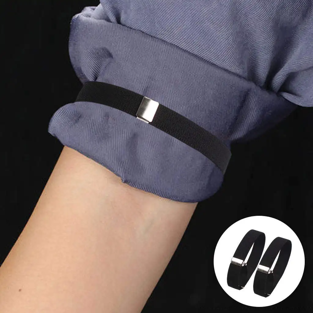 2PCS Adjustable Practical Shirt Sleeve Holders Arm Bands Useful Men Women Fresh 