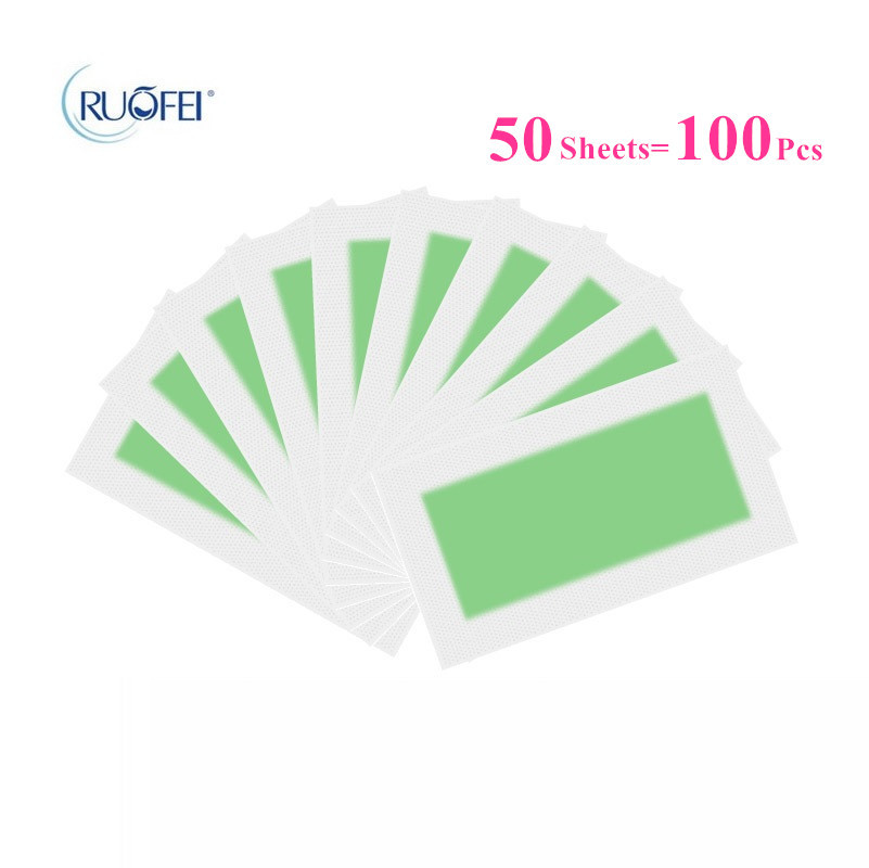 Best of 100pcs=50sheets Green Color Hair Removal Paper Double Side Cold Wax Strips Paper For Leg Body Skin Care Reviews & Tips