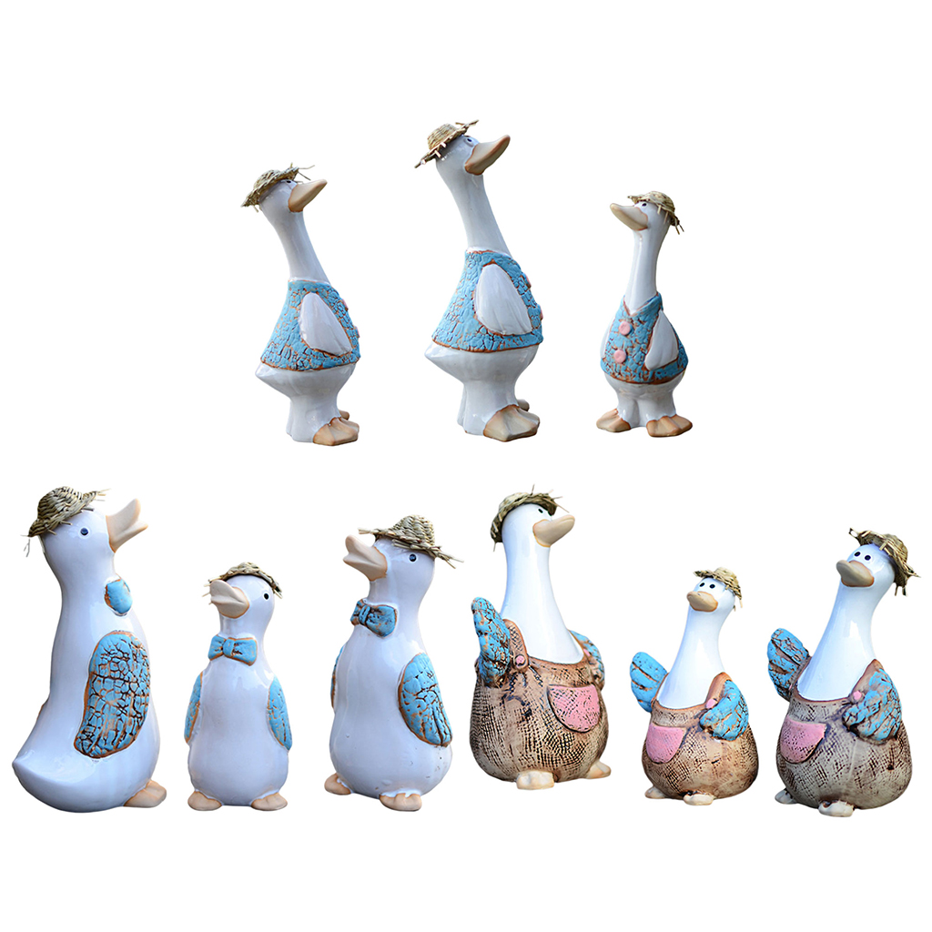 Kawaii Home Decoration Gifts Duck Crafts Ducking Ornaments Artificial Ceramic Crafts home decor