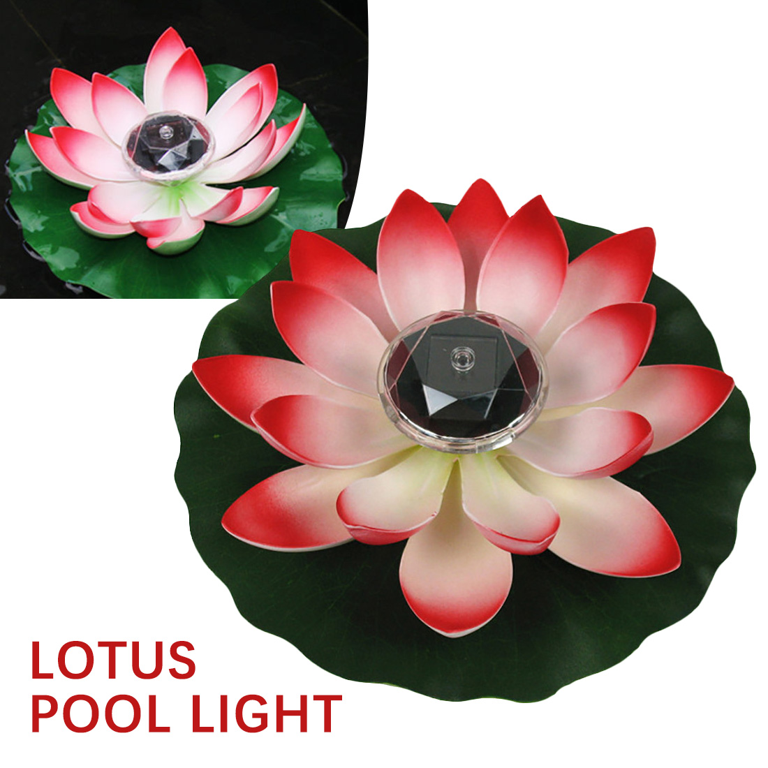 Flor de Lótus Decorativa sem Bateria Forma Lagoa Lanterna Flutuante Led Festival Outdoorwaterproof Jardim Lâmpada Iluminação Luz 3 Flor de lótus forma lagoa lanterna luz