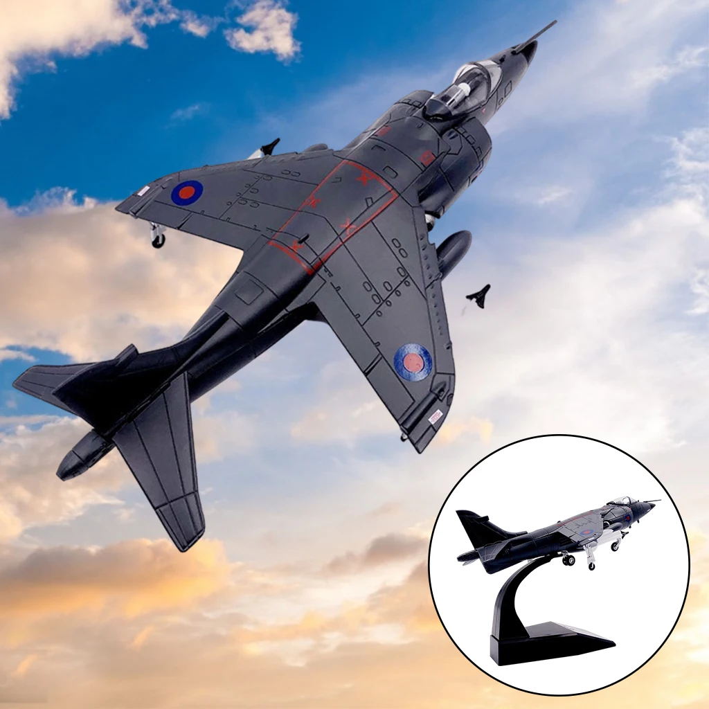 1:72 Scale Simulation Jet Fighter Aircraft Alloy Diecast Model Airplane with Stand Display Collectables Tabletop Decor
