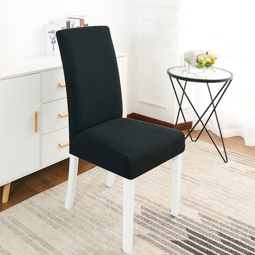 Elastic Dining Low Back Short Chair Cover Bar Stool Beauty Salon Seat Slipcover