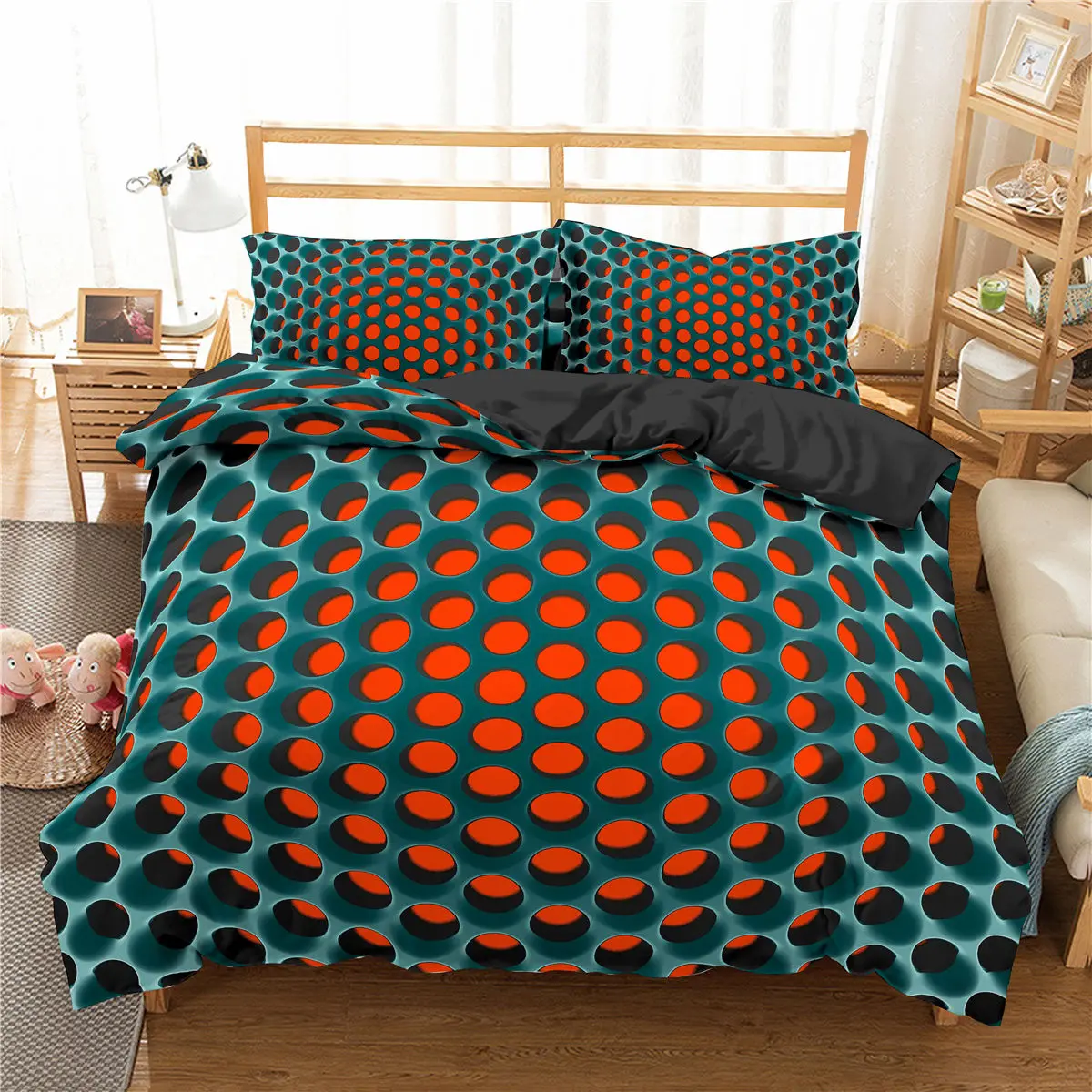 Home Textiles Luxury 3D Dot Art Duvet Cover Set Pillowcase 2/3 Pcs Kids Bedding Set AU/EU/UK/US Queen and King Size Bedding