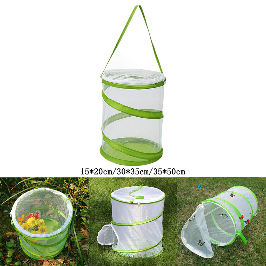 Insect Mesh Cage Collection Zipper Foldable Creative Educational Bug Terrarium for Kids