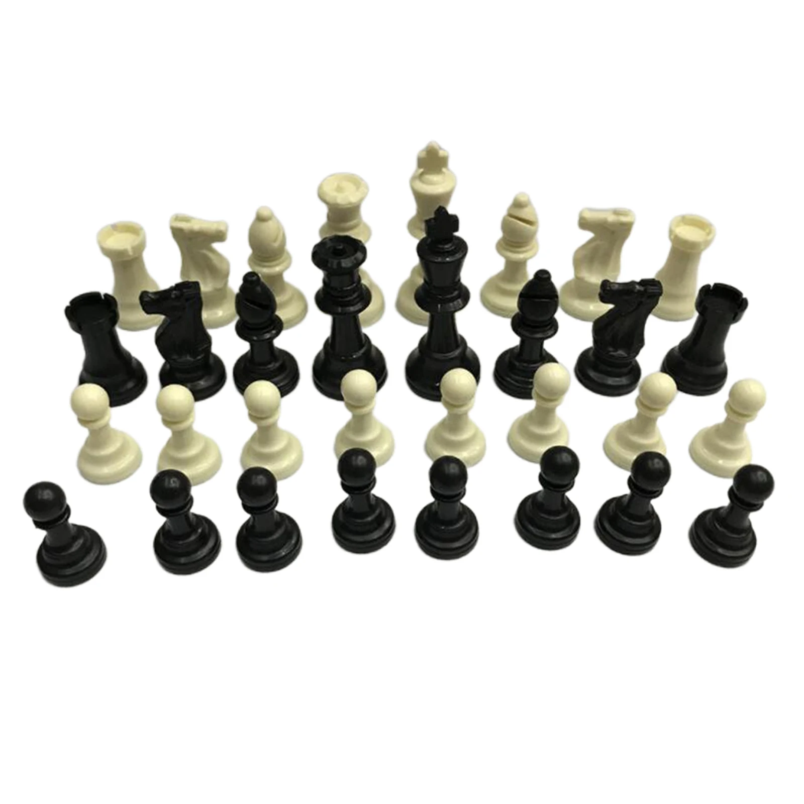 32x Chess Pieces Set Chess Set Portable Chessmen Pieces 75mm King for Travel Collection without Board