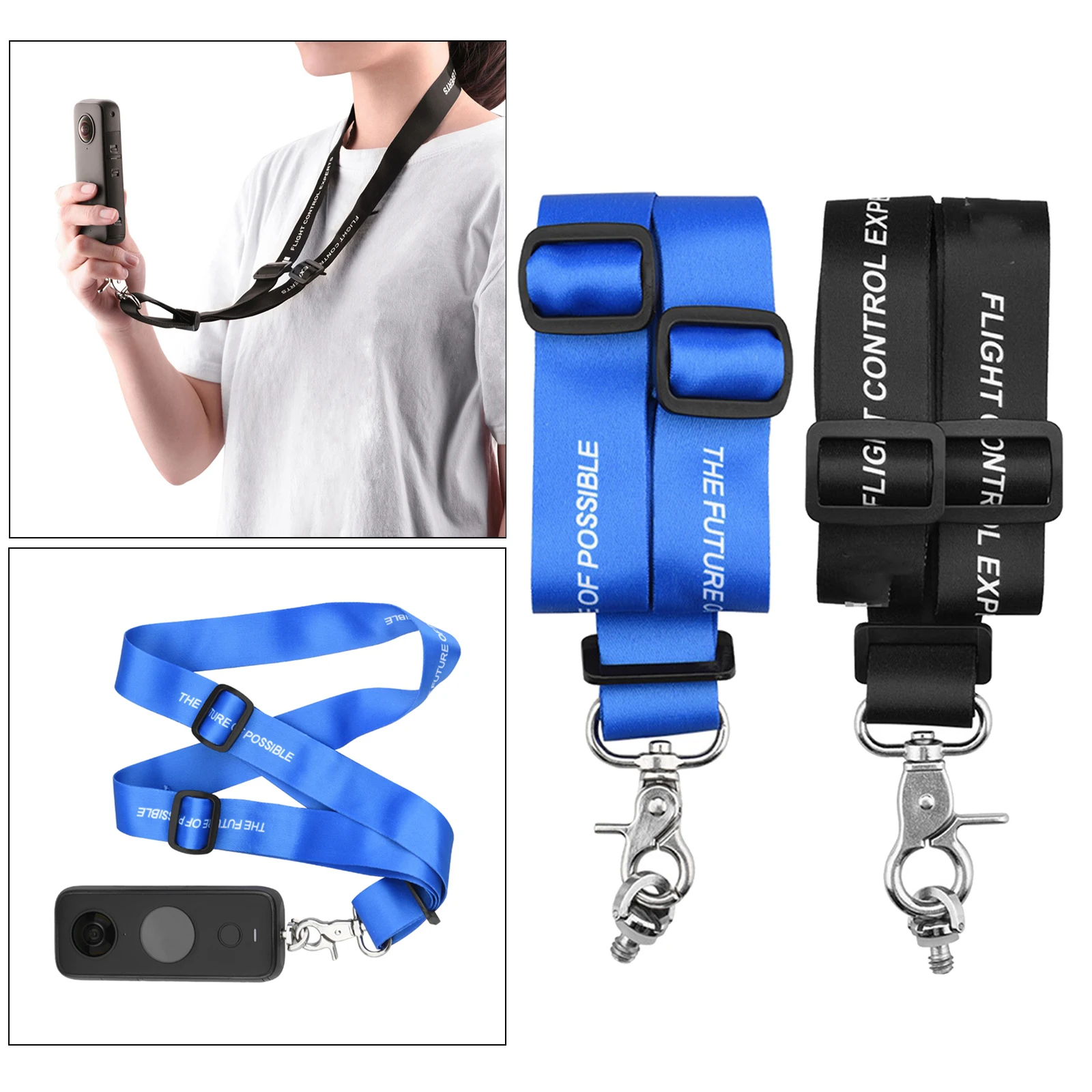 60cm Detachable Long Neck Chest Strap Lanyard Sling Safety Tether for Insta360 ONE X/X2 New Sport Cameras