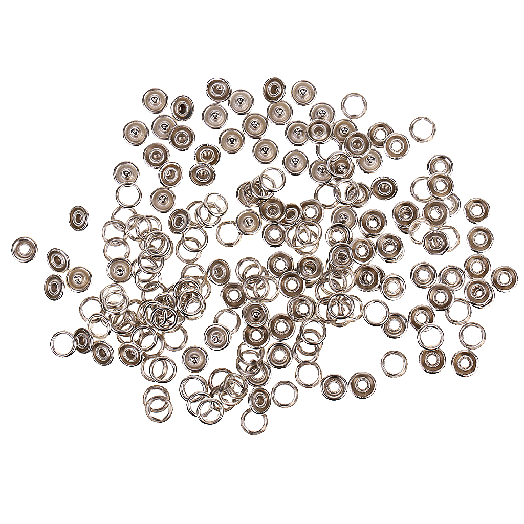 Set of 50 Snap Fasteners, Hand Press Studs Metal Snap Fasteners for Bags, Coats, Sleeping Bags etc