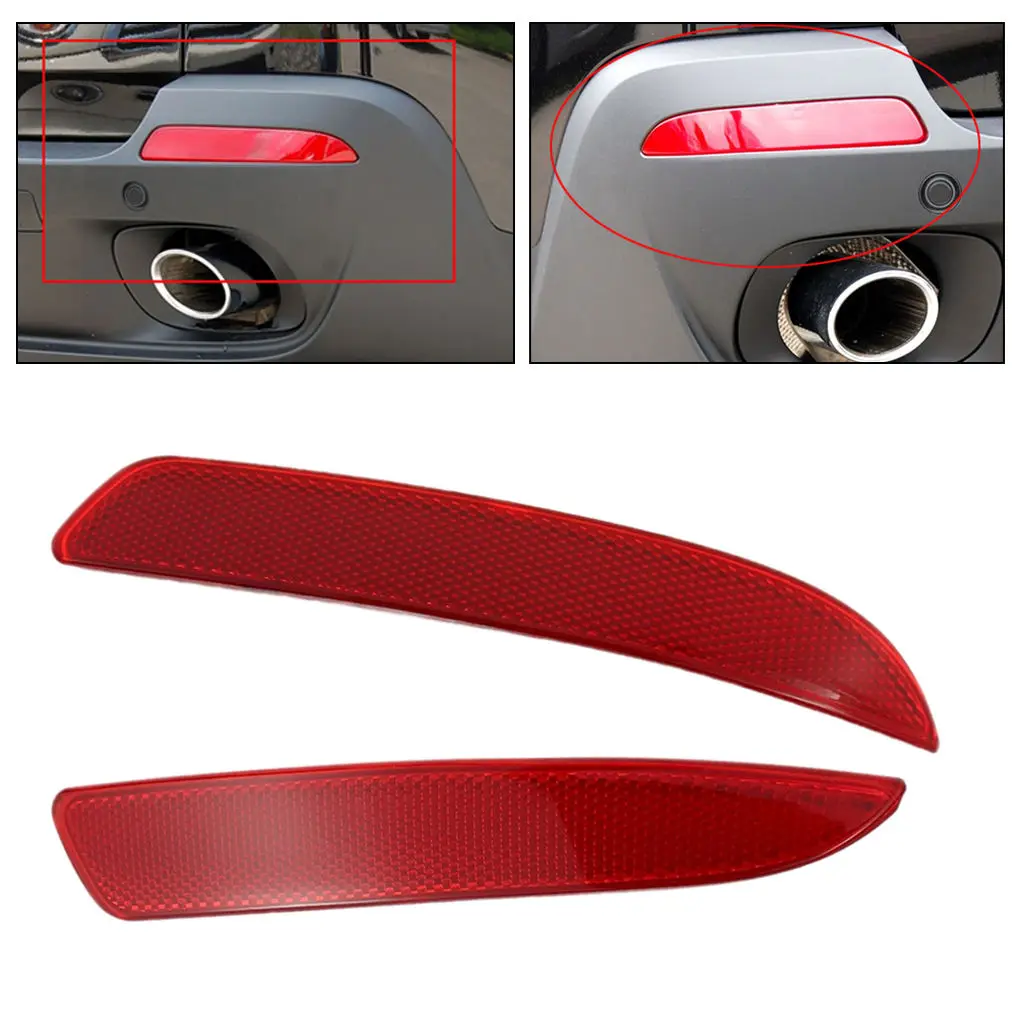 Car Rear Bumper Reflector for  X5 E70 2007-2013 Bumper Trim Reflector Marker Tail Lamp 63217158949 63217158950 Red Lens