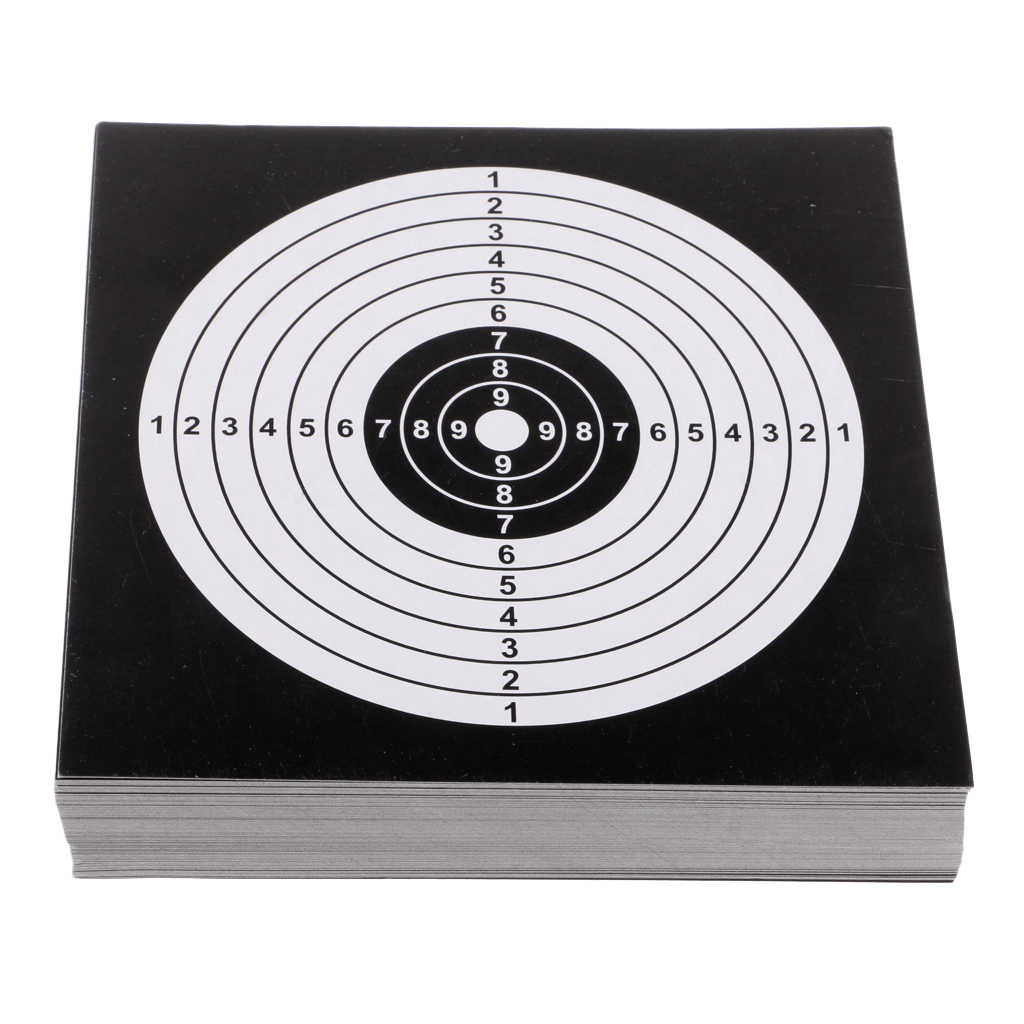 100Pcs 14cm Thick Card Targets Paper Target Shooting Archery Hunting Accessories