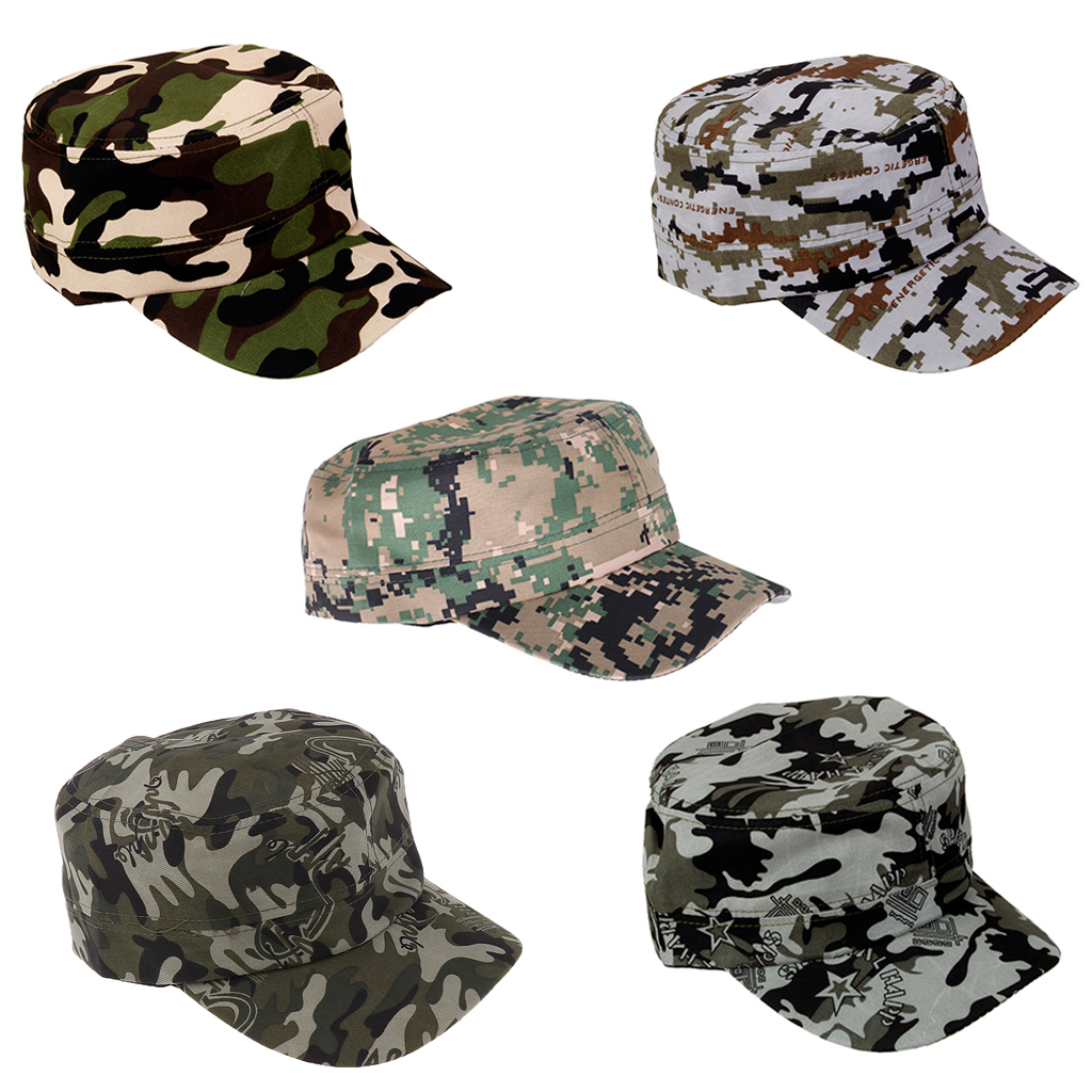 Mens Camo Cap Camouflage Army Combat Soldier Patrol Hat Baseball Cap Adjustable Soft Hat for Hunting Hiking Fishing One Sizes