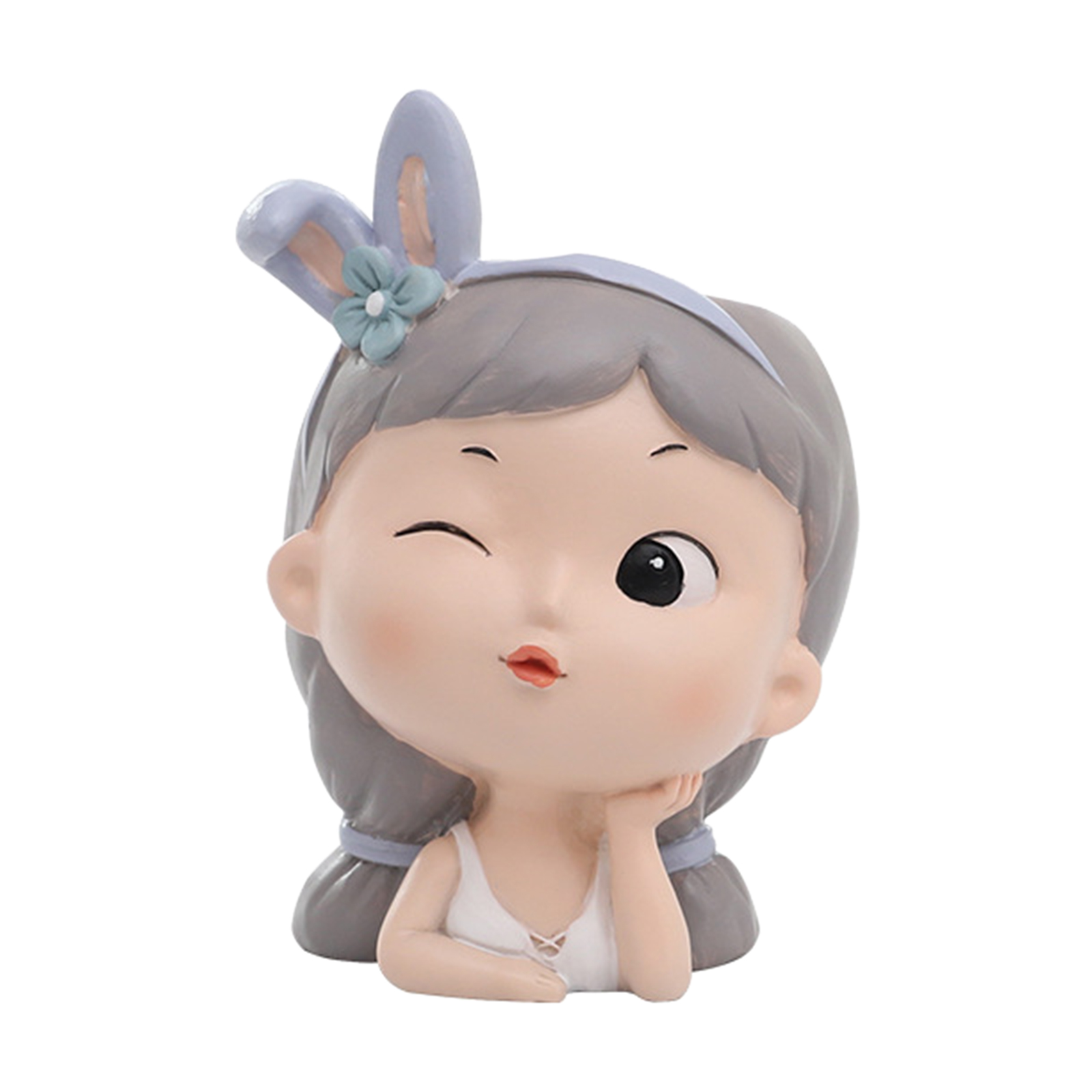 Cute Girl Succulent Planter Pots with Drainage Hole, Large Bonsai Pots Decorative Cactus Pots Flower Container Decoration