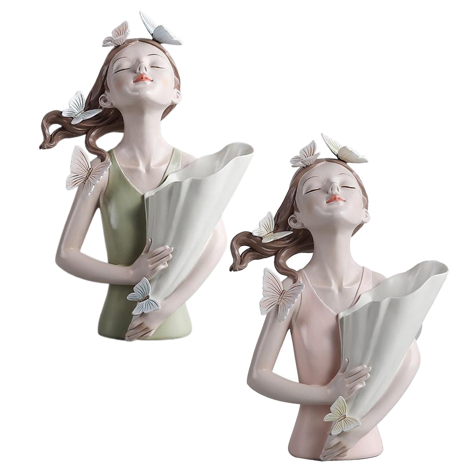 Fashion Butterfly Fairy Girl Decorative Vase Planter Resin Succulent Planter