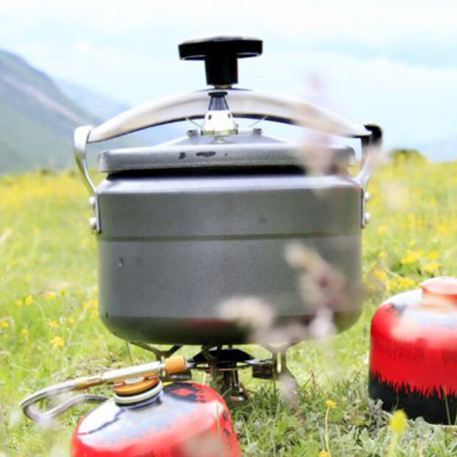 Slkima 3L Portable Aluminium Pressure Rice Cooker Stovetop Cooking Pot for  Outdoor Camping