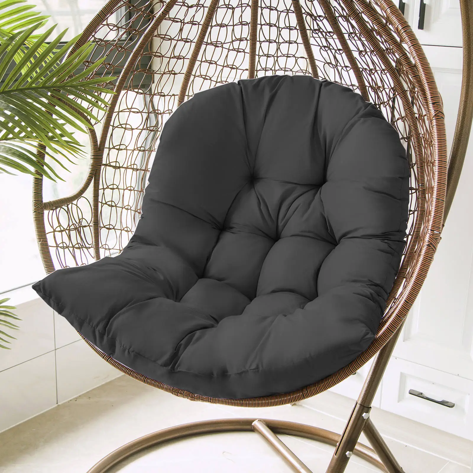 Swing Basket Cushion Thickened Breathable Hanging Egg Hammock Rocking Chair Seat Pads for Home Patio Garden Living Rooms.