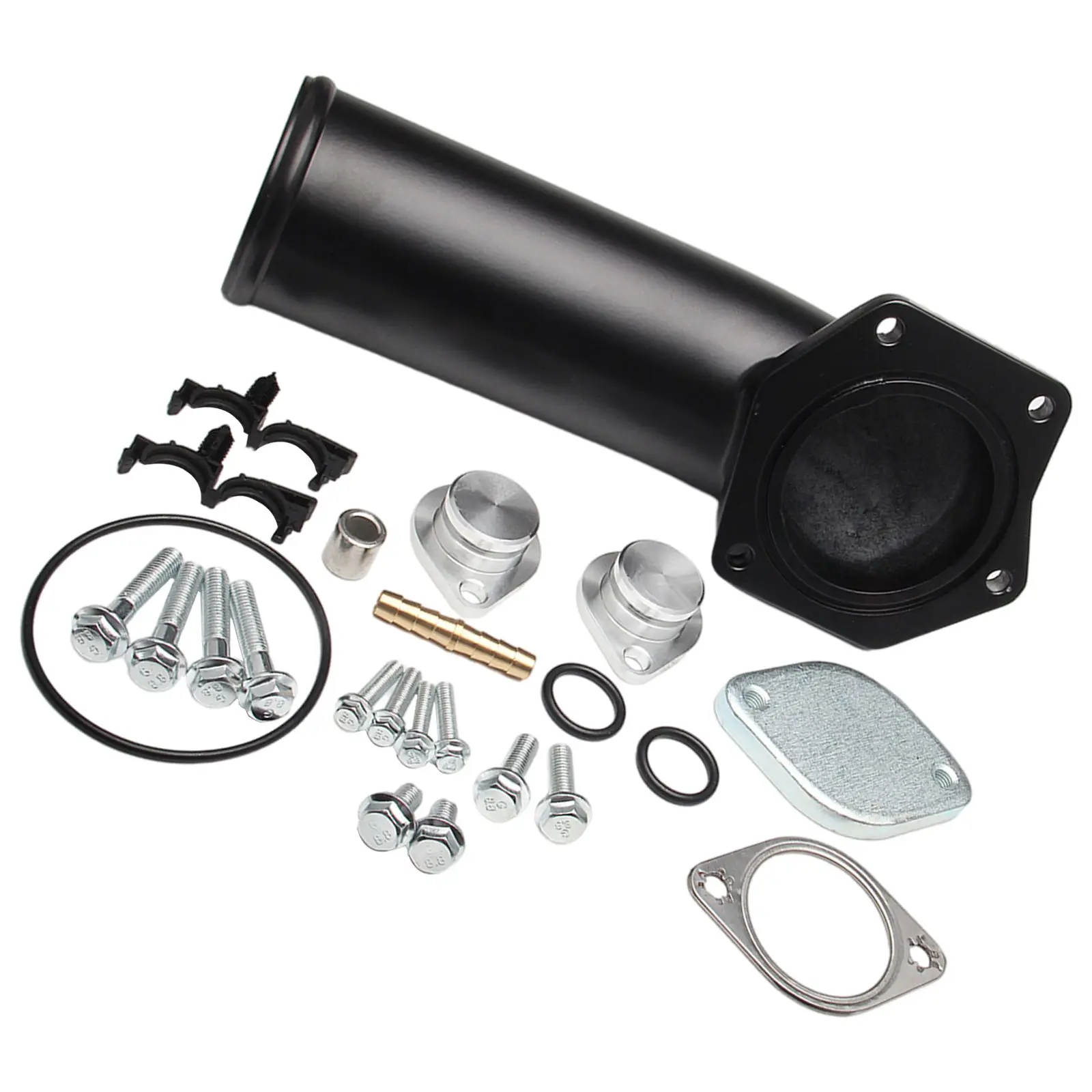 Intake Elbow Pipe Repalcement 6.4L High Flow Black Powerstroke 391Ci Parts 2008-2010 Valve Kit for Ford Super Duty