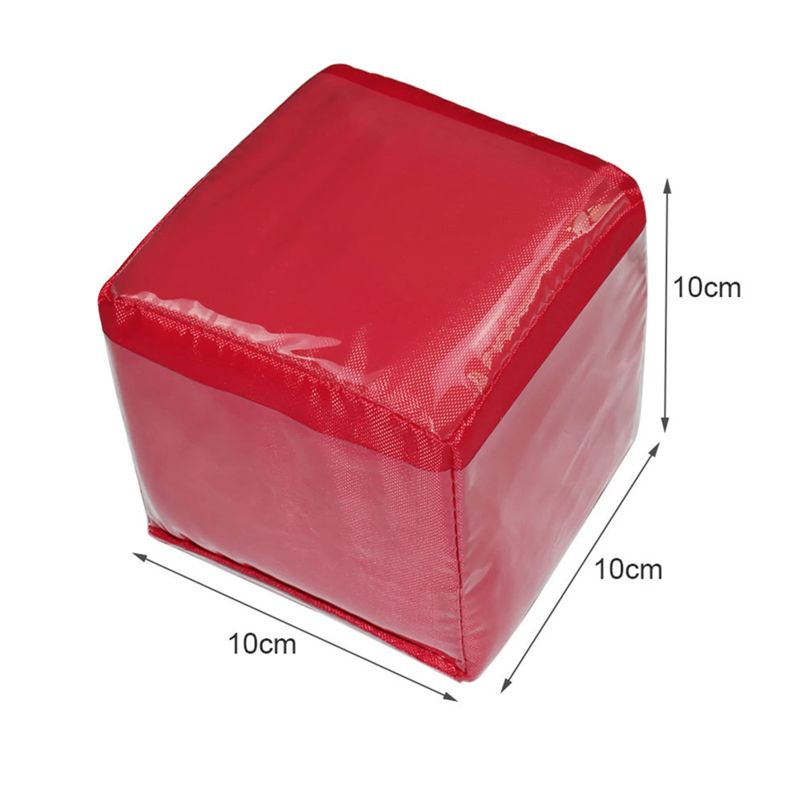 4x 10cm Playing Game Dices Set Soft Foam Cubes with Clear Pockets Customizable Learning Cubes