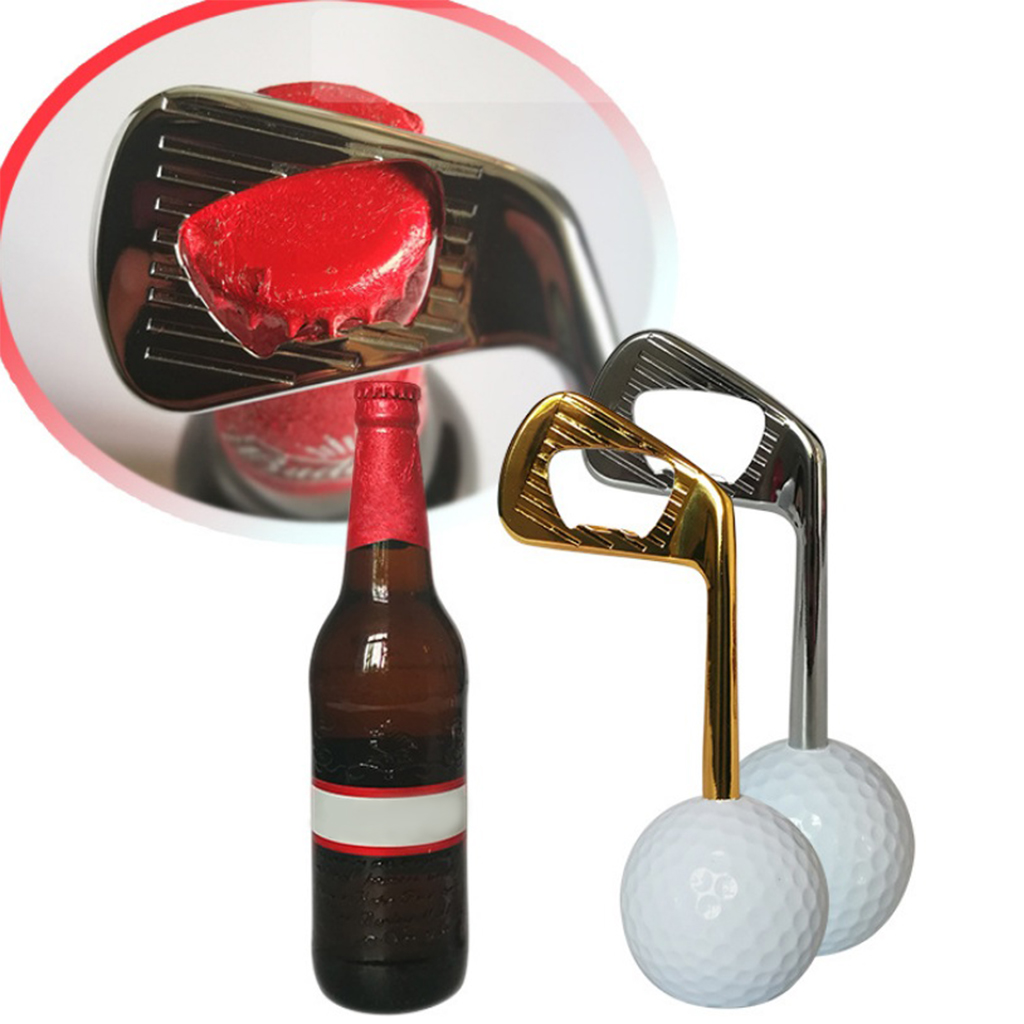 Zinc Alloy Golf Beer Bottle Opener Golfer Gift for Bars Counter Office Kitchen