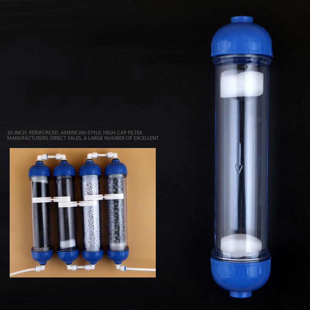 T33 Water Filter Housing Empty Bottle Refill Two Open Ends DIY Refillable Filter Shell Inline Filters Tube Reverse Osmosis