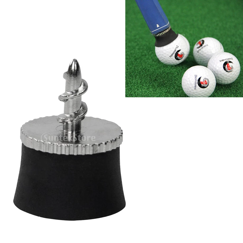 Rubber Golf Ball Pickup Retriever Grabber Suction Cup for Putter Grip Black