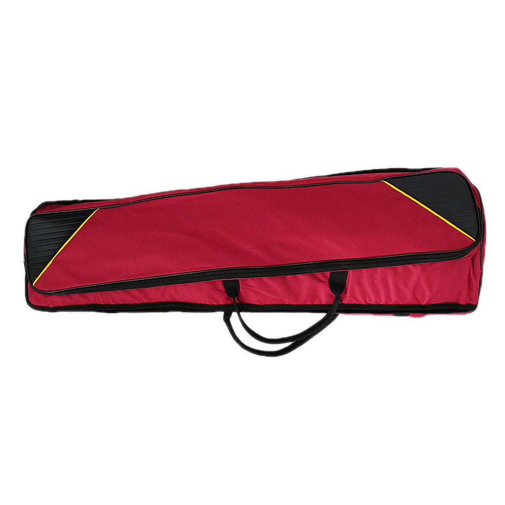 Durable Oxford Fabric Tenor Trombone Shoulder Carry Gig Bag Musical Instrument Accessory Claret Color 91cm