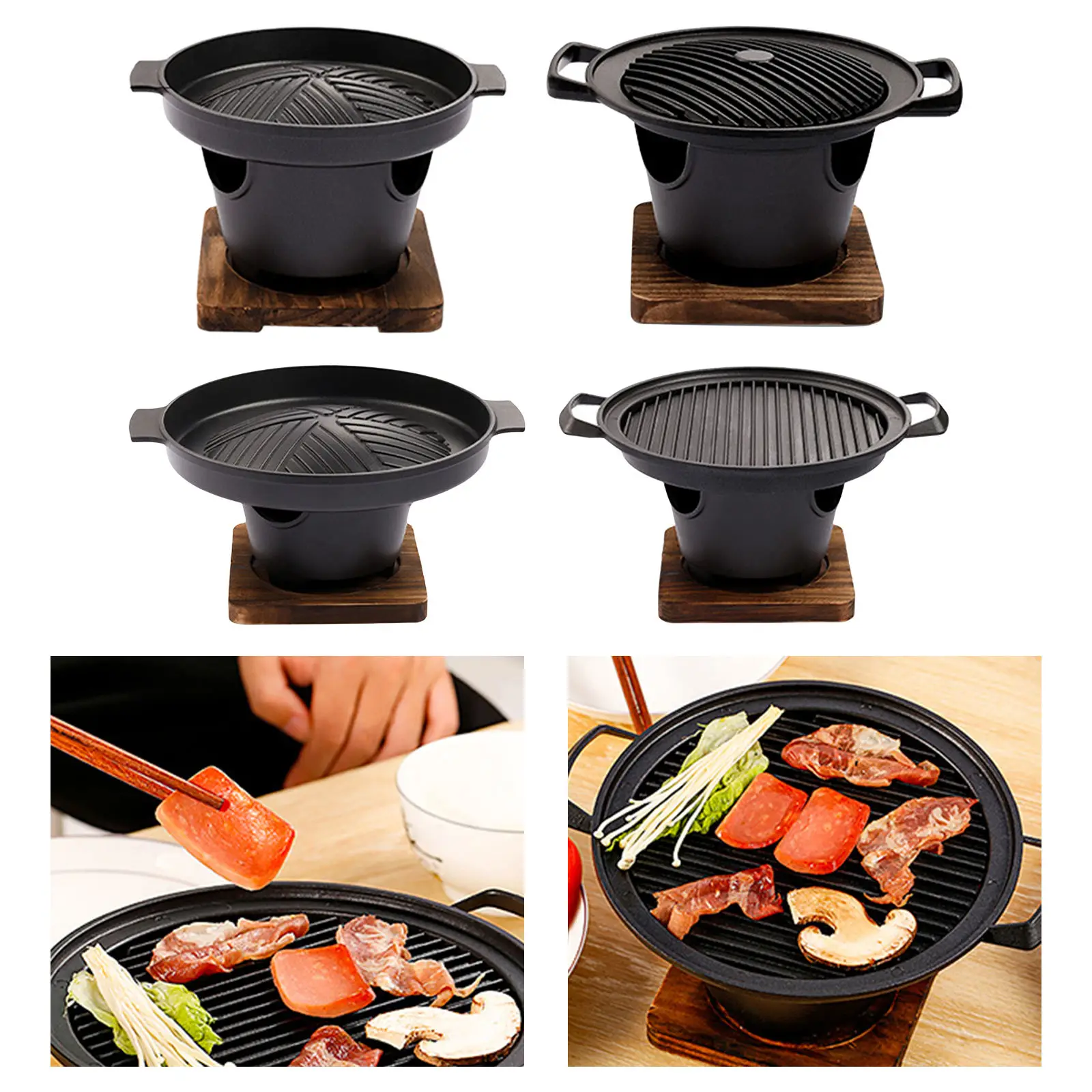 BBQ Grill BBQ Oven Plate Alcohol Stove Lightweight Triangular Furnace Table Grill Charcoal Grill Outdoor Cooker Tools