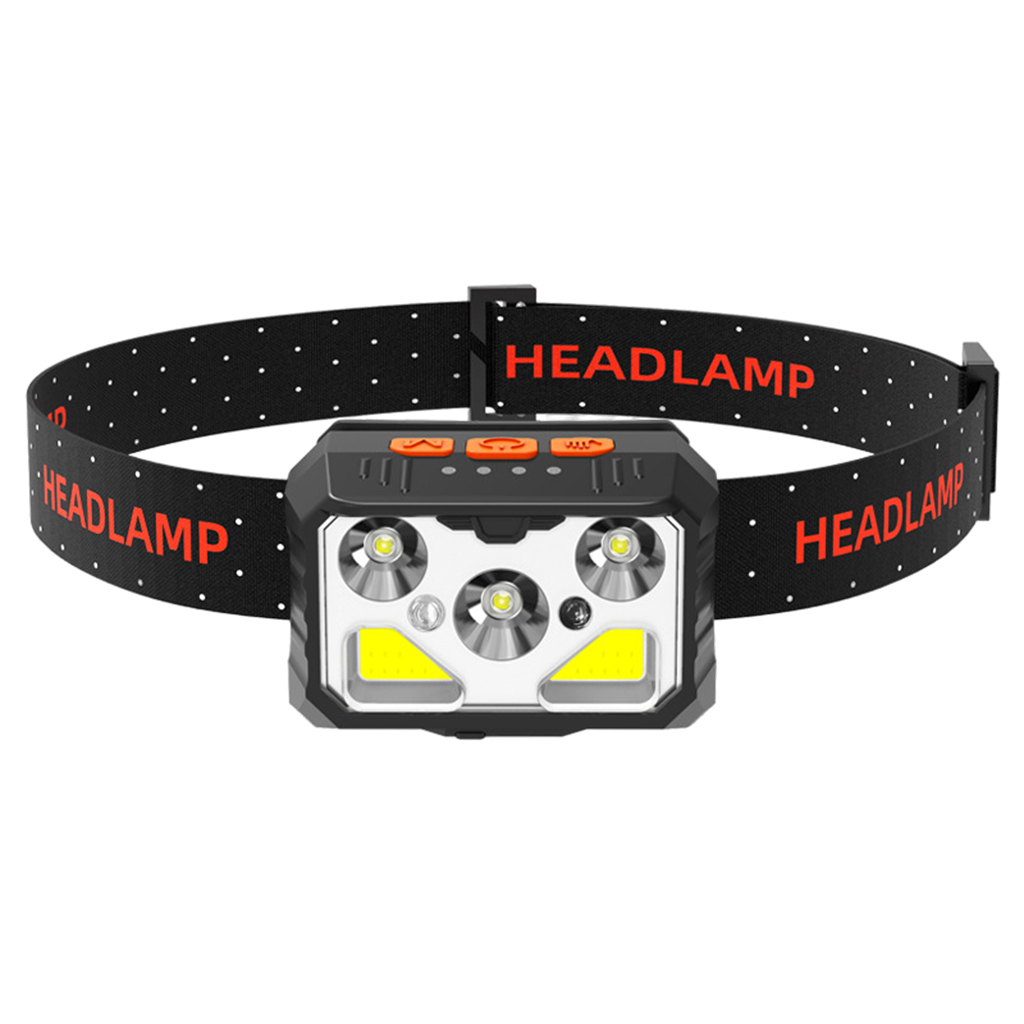 LED Headlamp Rechargeable, Super Bright, 6 Modes, Waterproof, Hand Sensor and Comfortable Headlamp Flashlights for Outdoor