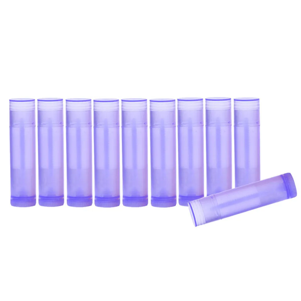 10 lot Travel Portable Cosmetic DIY Lip Balm Lip Primer Tubes Containers Set