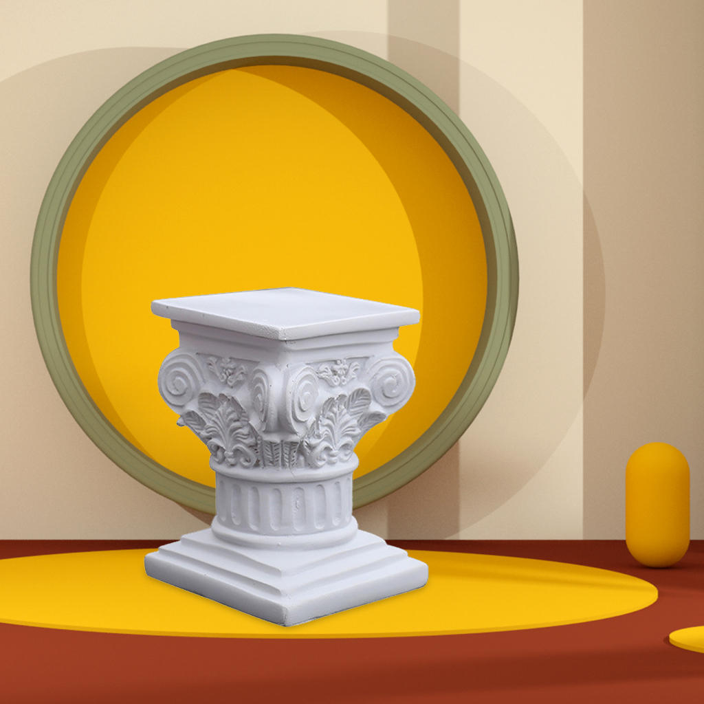 Creative Roman Pillar Statue Resin Pedestal Candlestick Candelabra Stand Sculpture Indoor Dinning Room Decor