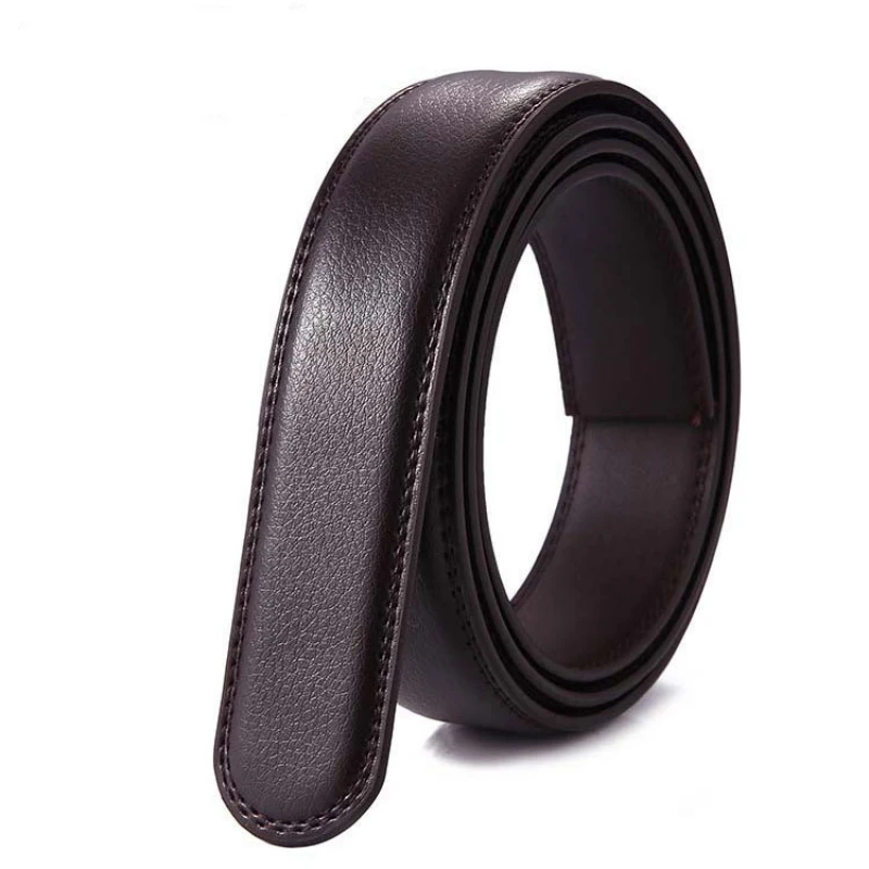 belts Genuine Leather Men's Belts Automatic Male Lengthened Ceinture Cowskin High Quality No Buckle Accessories Plus Size 140cm 150cm mens fabric belts