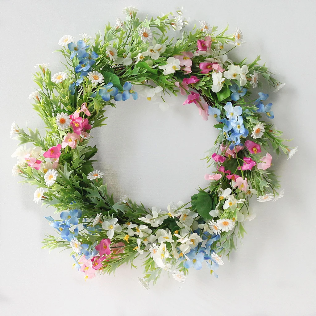 15 Inch Primrose Wreath Garland for Front Door ing Wall Decorations