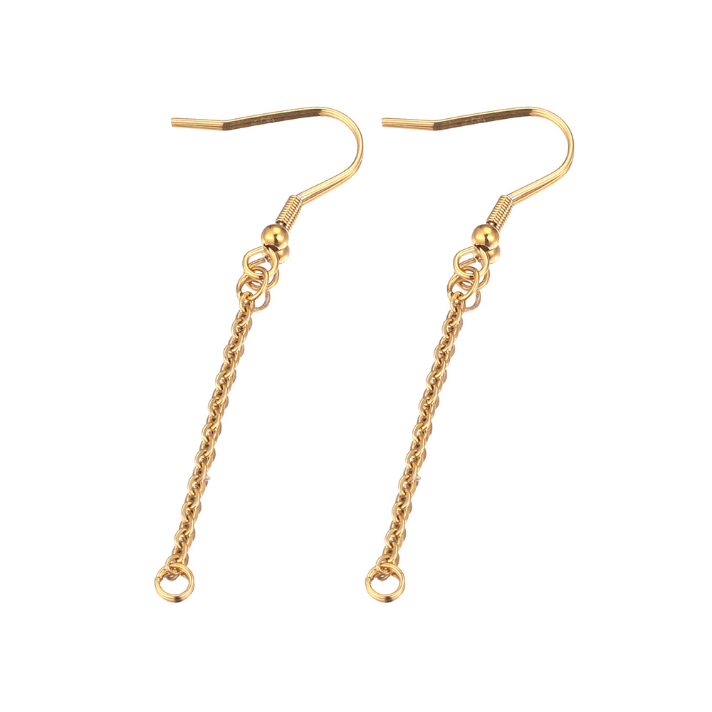 20pcs Gold Stainless Steel Earring Hooks Wires with Ear Earrings Pendant Charms Connector for diy Jewelry Making Finding Supplie