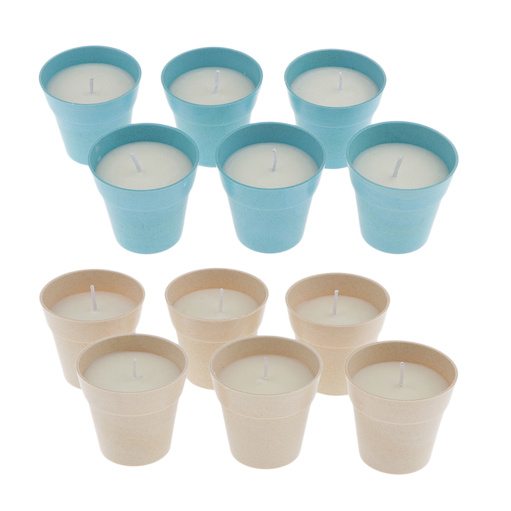 6x Scented Candles Natural Soy Wax Portable Travel Home Candle With Plastic Box