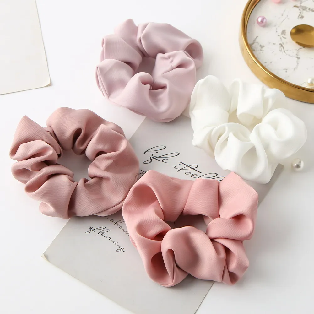 elastic headbands for women Hair Scrunchies Women Elastic Hair Bands for Girls Ponytail Holder Hair Tie Set Hair Accessories 6Pack Satin Solid for Hair alice headband