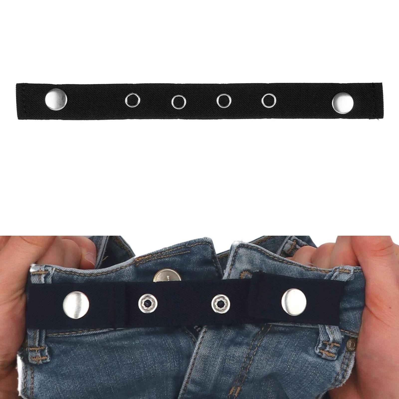 2x Casual No Buckle Stretch Elastic Waist Belt for Womens/Mens Adjustable Waistband